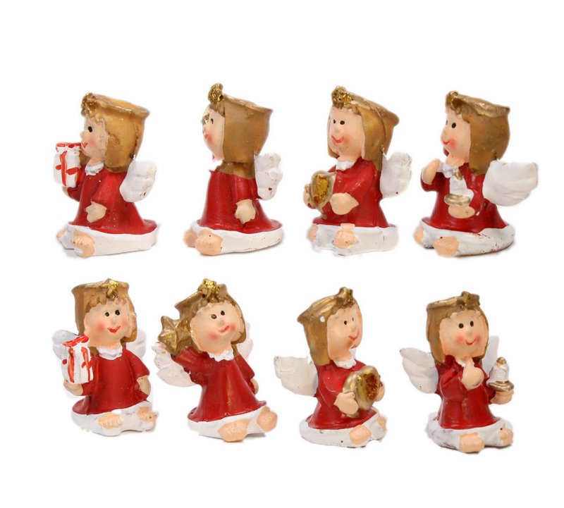 Angels - Lil Red - Set of 4 - Dollhouse Minis - 205-6304