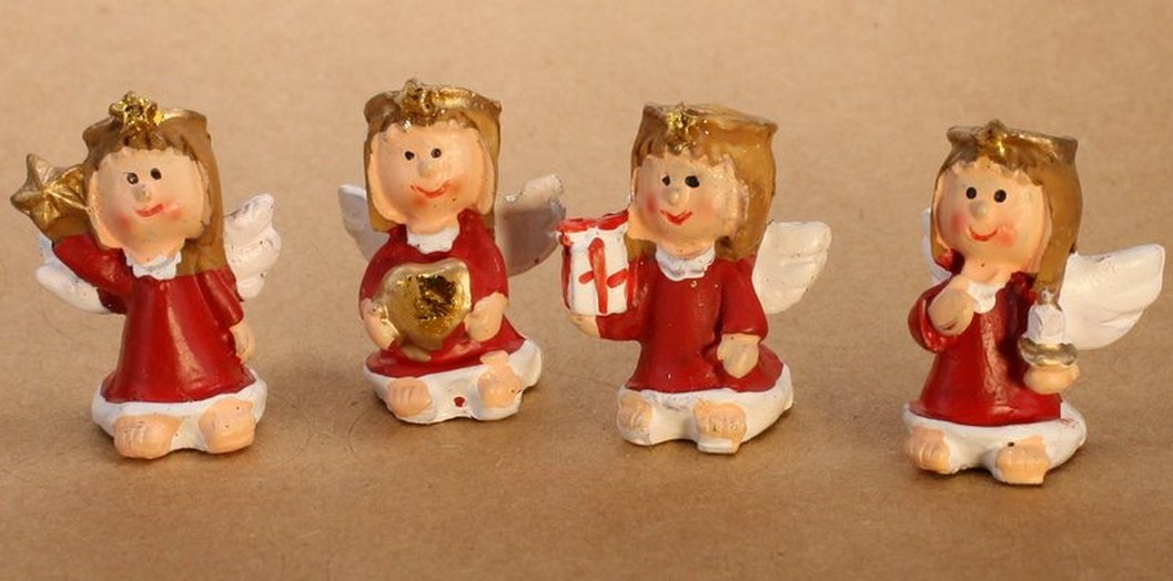 Angels - Lil Red - Set of 4 - Dollhouse Minis - 205-6304