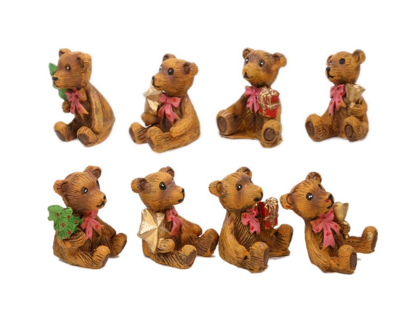 Holiday Bears - Set of 4 - Dollhouse Minis - 205-6417