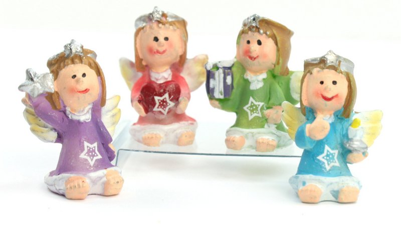 Angels - Little Cute Colorful - Set of 4 - 205-6478