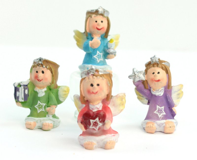 Angels - Little Cute Colorful - Set of 4 - 205-6478