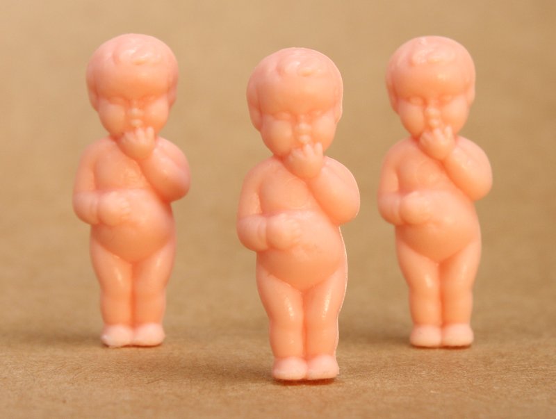 Baby Standing - 1" - Set of 8 - Miniature Dollhouse - 201-B-34