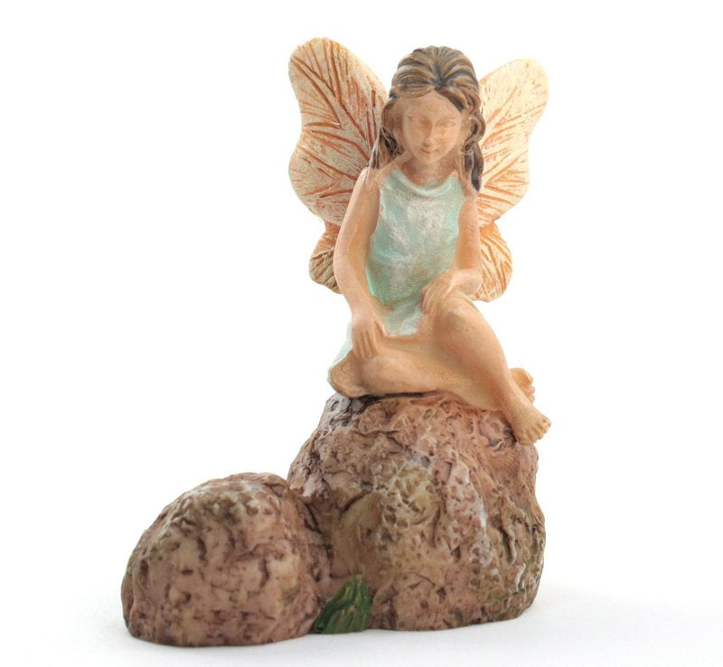 Fairy - Sitting on a Rock -  2 3/4" Tall - 207-1023