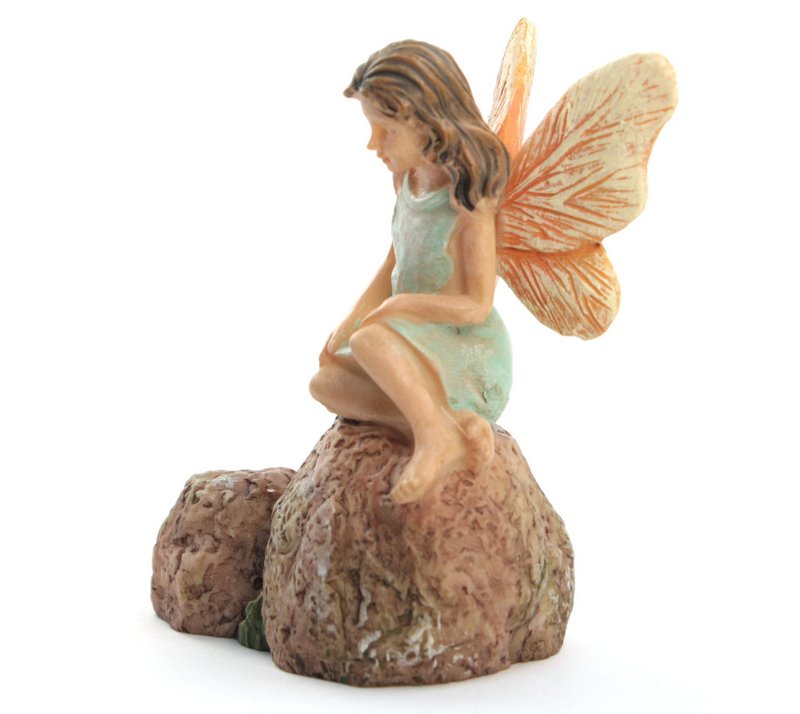 Fairy - Sitting on a Rock -  2 3/4" Tall - 207-1023