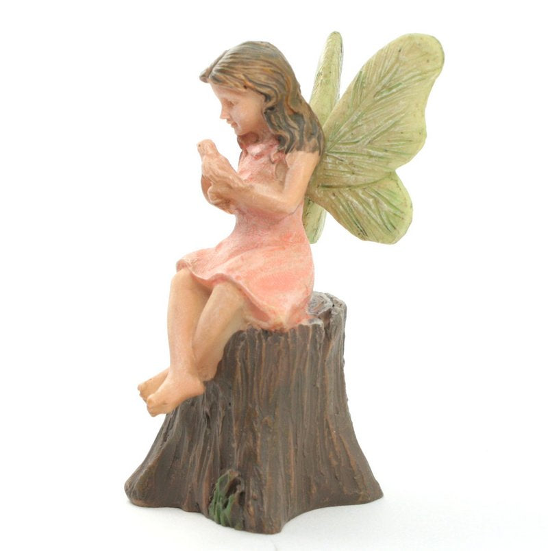 Fairy - Sitting on a tree stump -  2.5" Tall - 207-1025