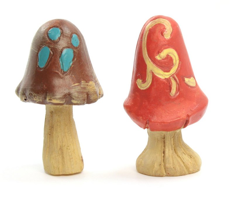 Magical Mushrooms - Set of 7 - 1 1/2" Tall - 207-6075