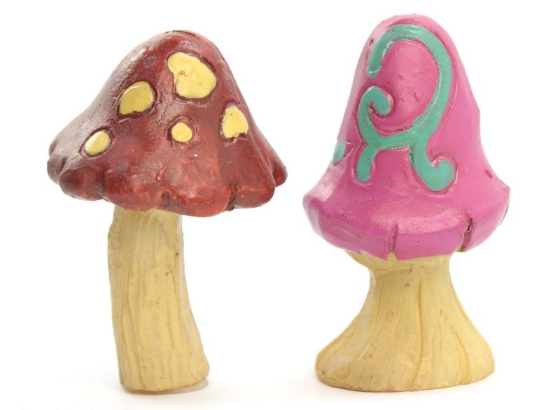 Magical Mushrooms - Set of 7 - 1 1/2" Tall - 207-6075