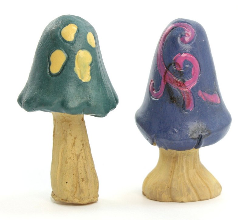 Magical Mushrooms - Set of 7 - 1 1/2" Tall - 207-6075