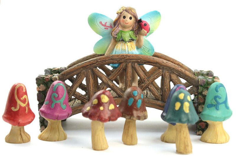 Magical Mushrooms - Set of 7 - 1 1/2" Tall - 207-6075