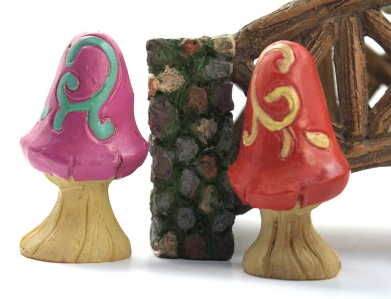 Magical Mushrooms - Set of 7 - 1 1/2" Tall - 207-6075