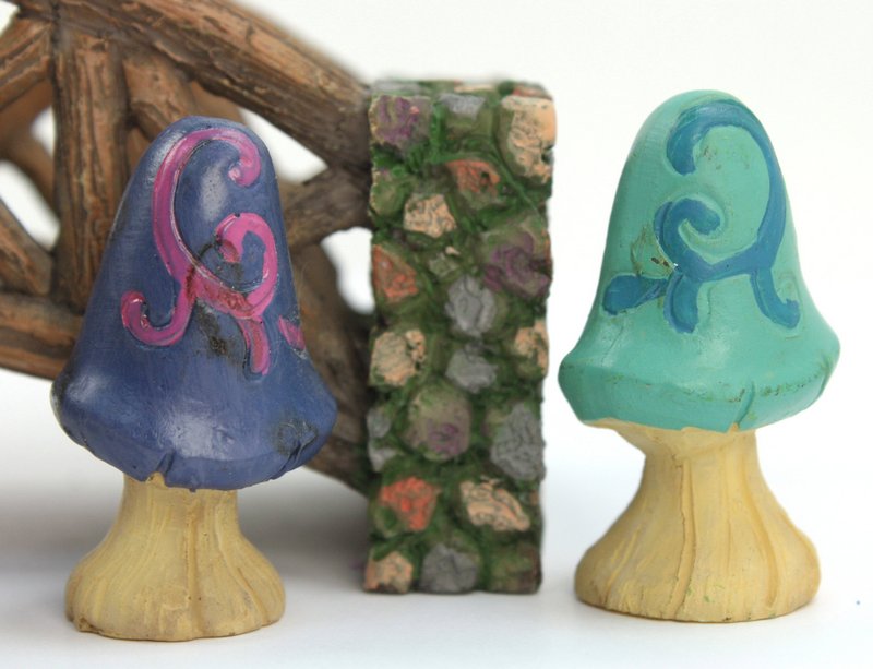 Magical Mushrooms - Set of 7 - 1 1/2" Tall - 207-6075