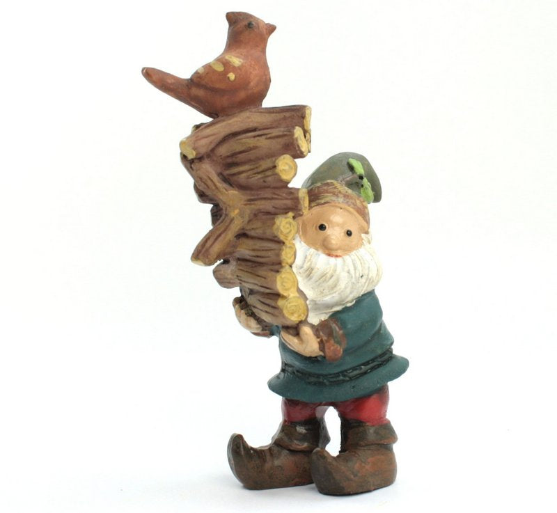 Forest Gnome Elf - Firewood Gathering - 2"  - 207-6087