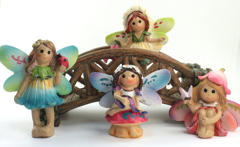 Fairy - Sitting on Mushroom  -  2" Tall - 207-6183