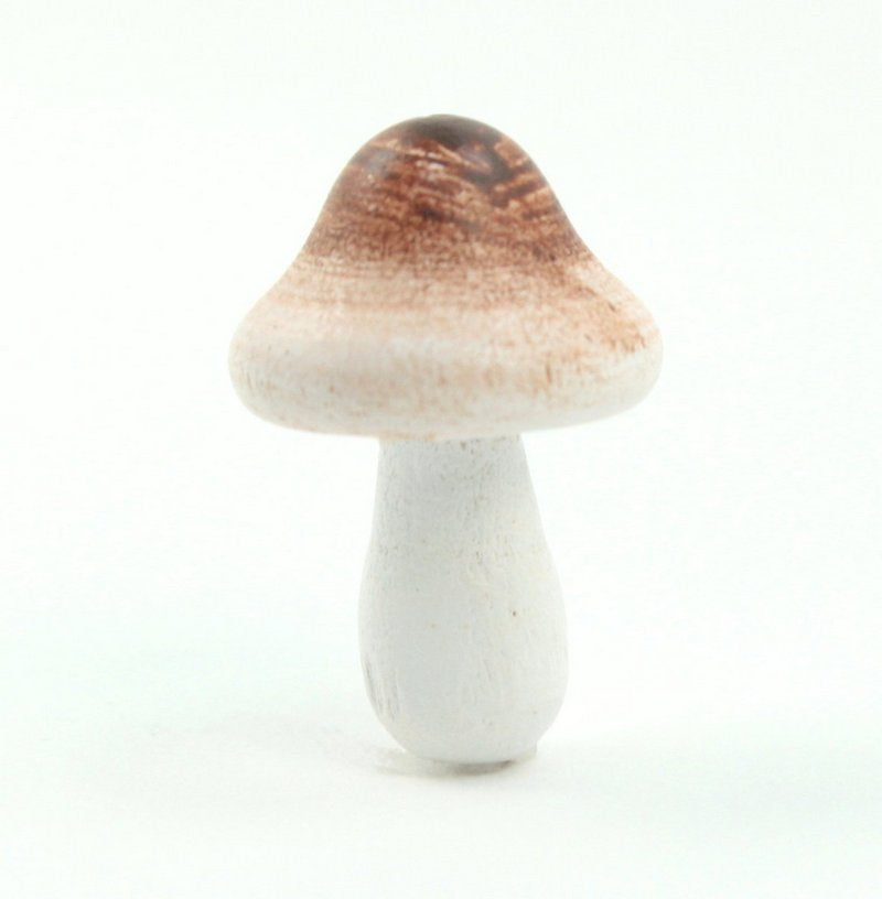 Natural - Wood - Hand Crafted - 3/4" Mushrooms -  218-0133