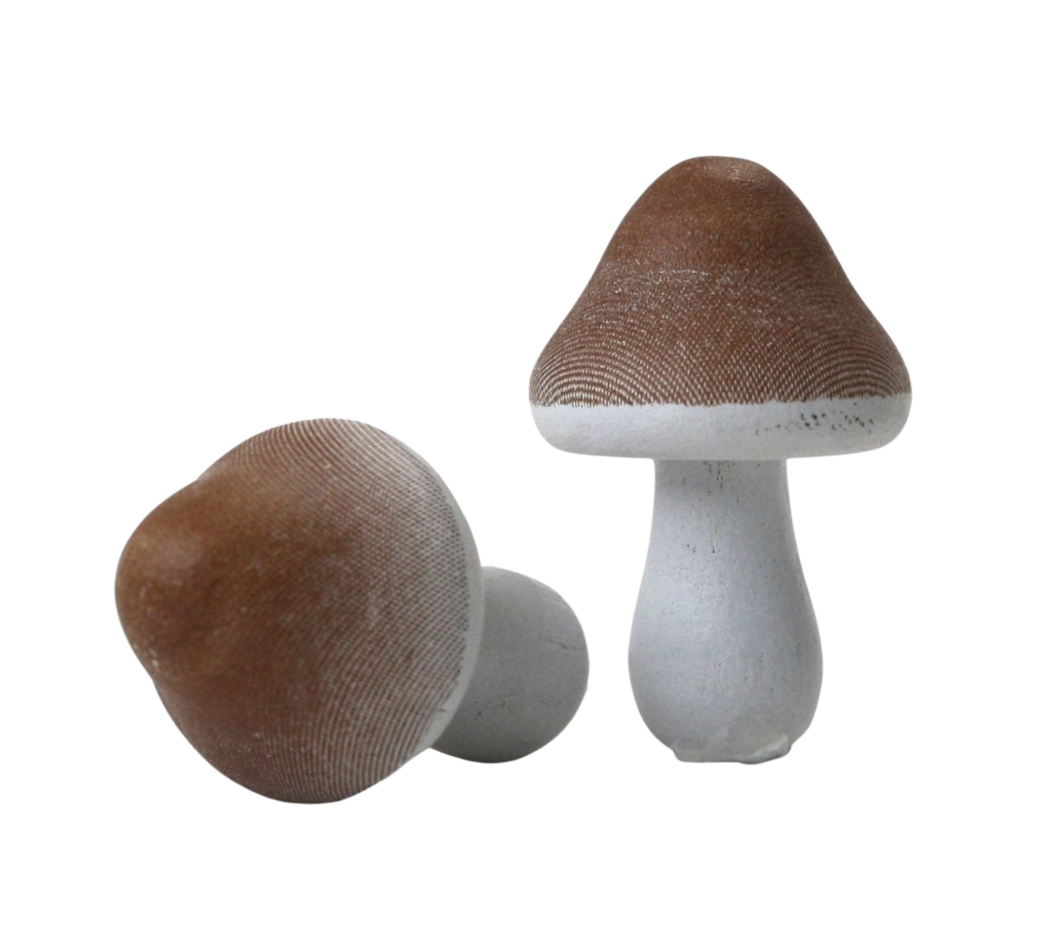 Brown Natural - Wood - Hand Crafted - 3/4" Mushrooms 218-0137