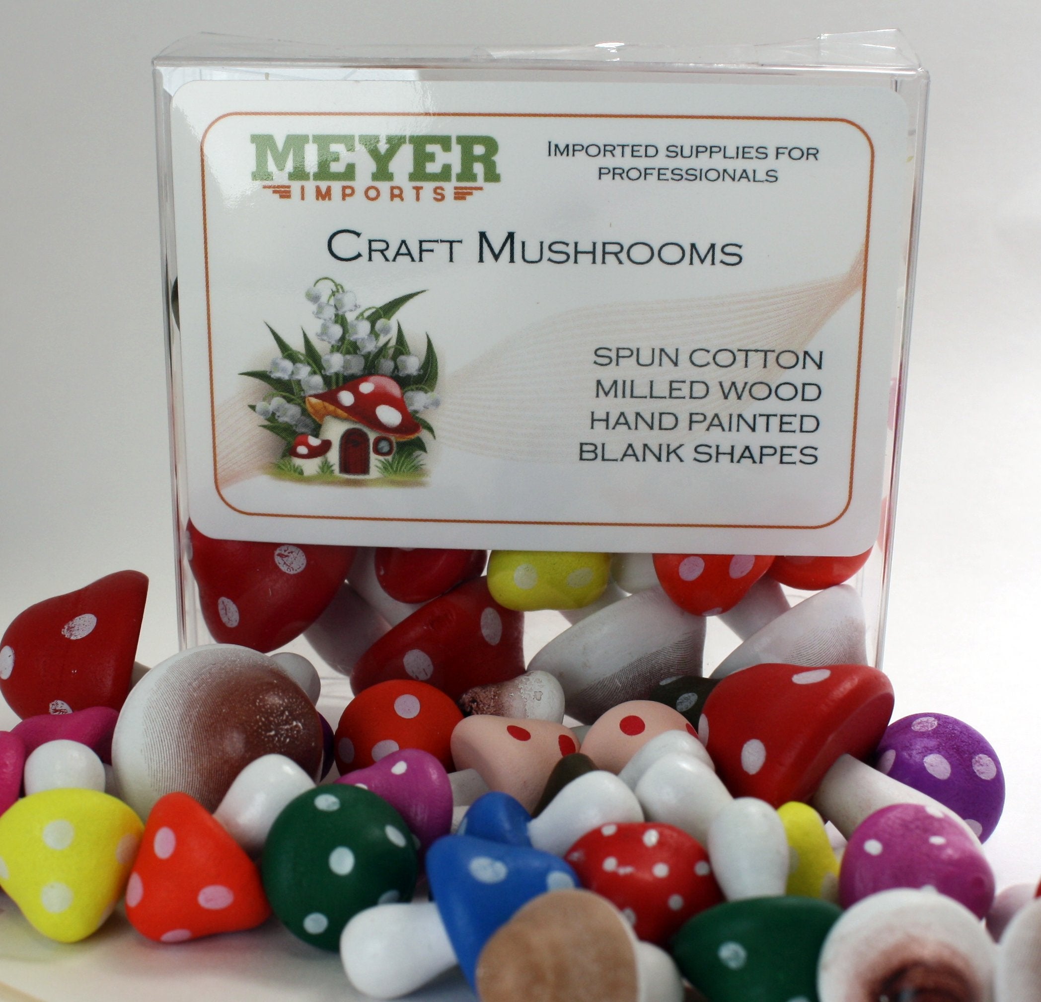 Mega-Mix Wood Hand Crafted Mushrooms! 28 pieces  218-0138