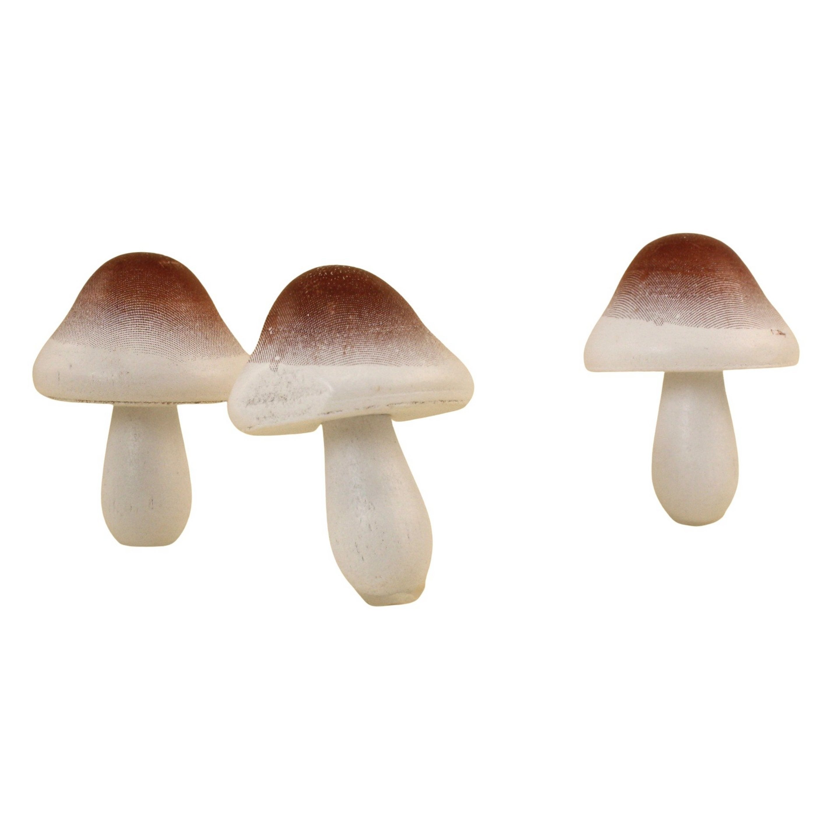 Natural White - Large 1.25" Wood Crafted - Mushrooms 218-0142