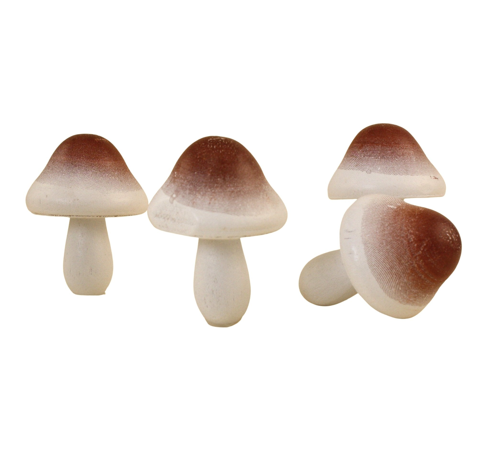 Natural White - Large 1.25" Wood Crafted - Mushrooms 218-0142