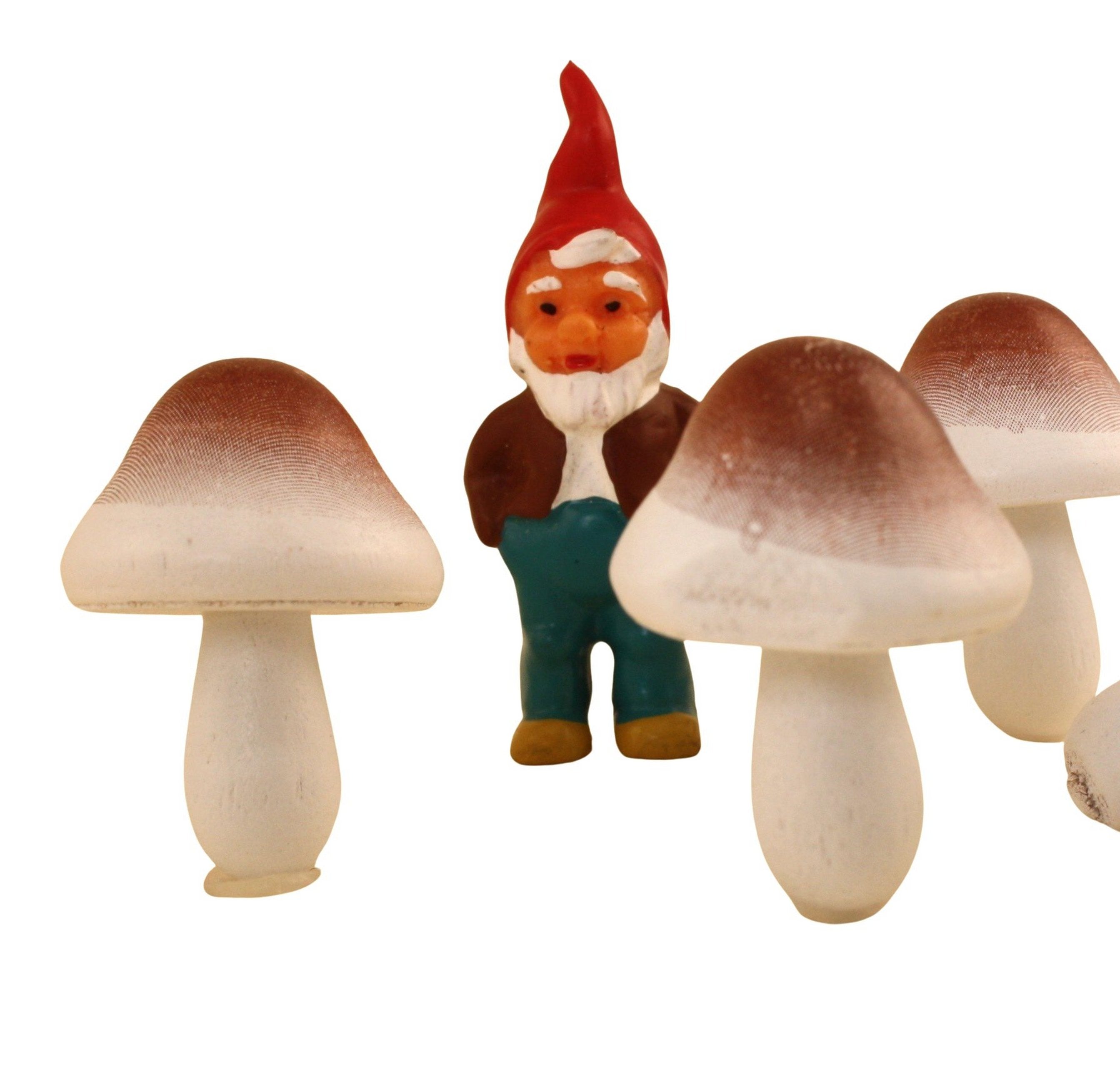 Natural White - Large 1.25" Wood Crafted - Mushrooms 218-0142