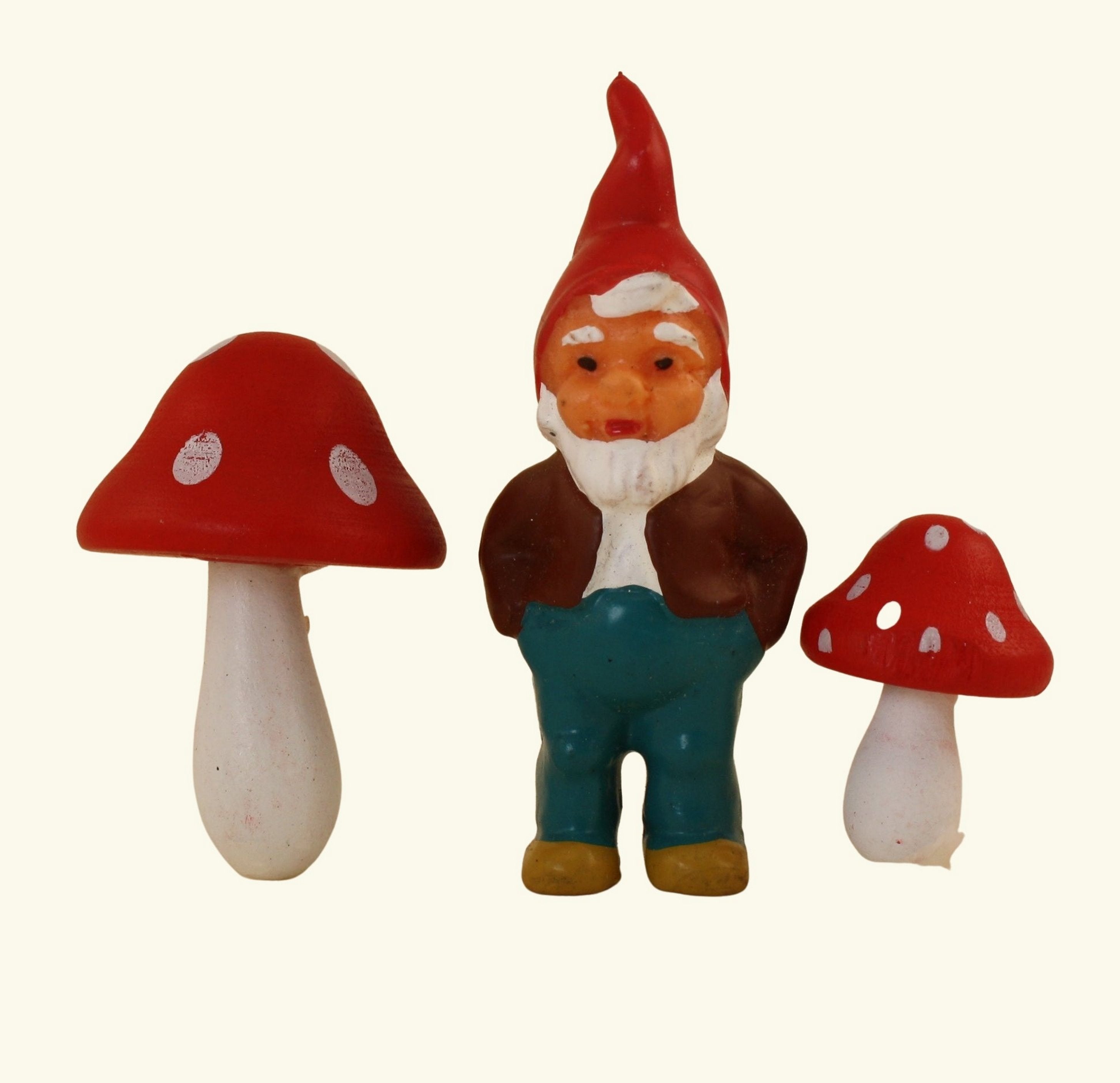 Red - Large 1.25" Wood - Hand Crafted - Mushrooms 218-0143