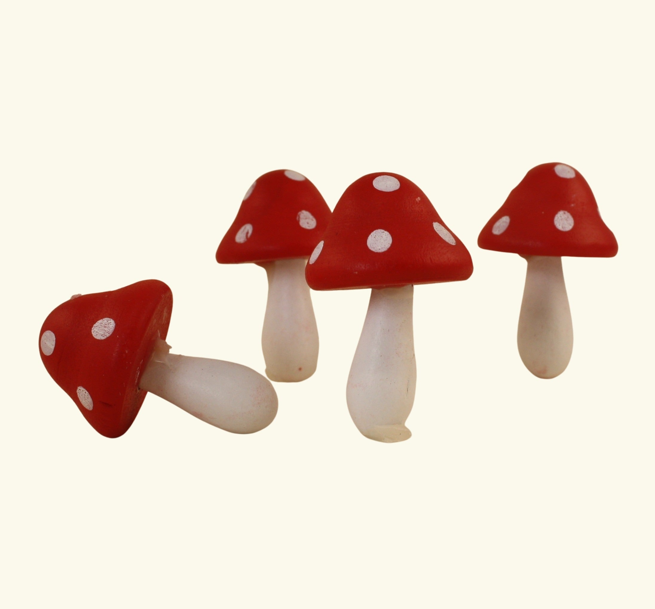 Red - Large 1.25" Wood - Hand Crafted - Mushrooms 218-0143