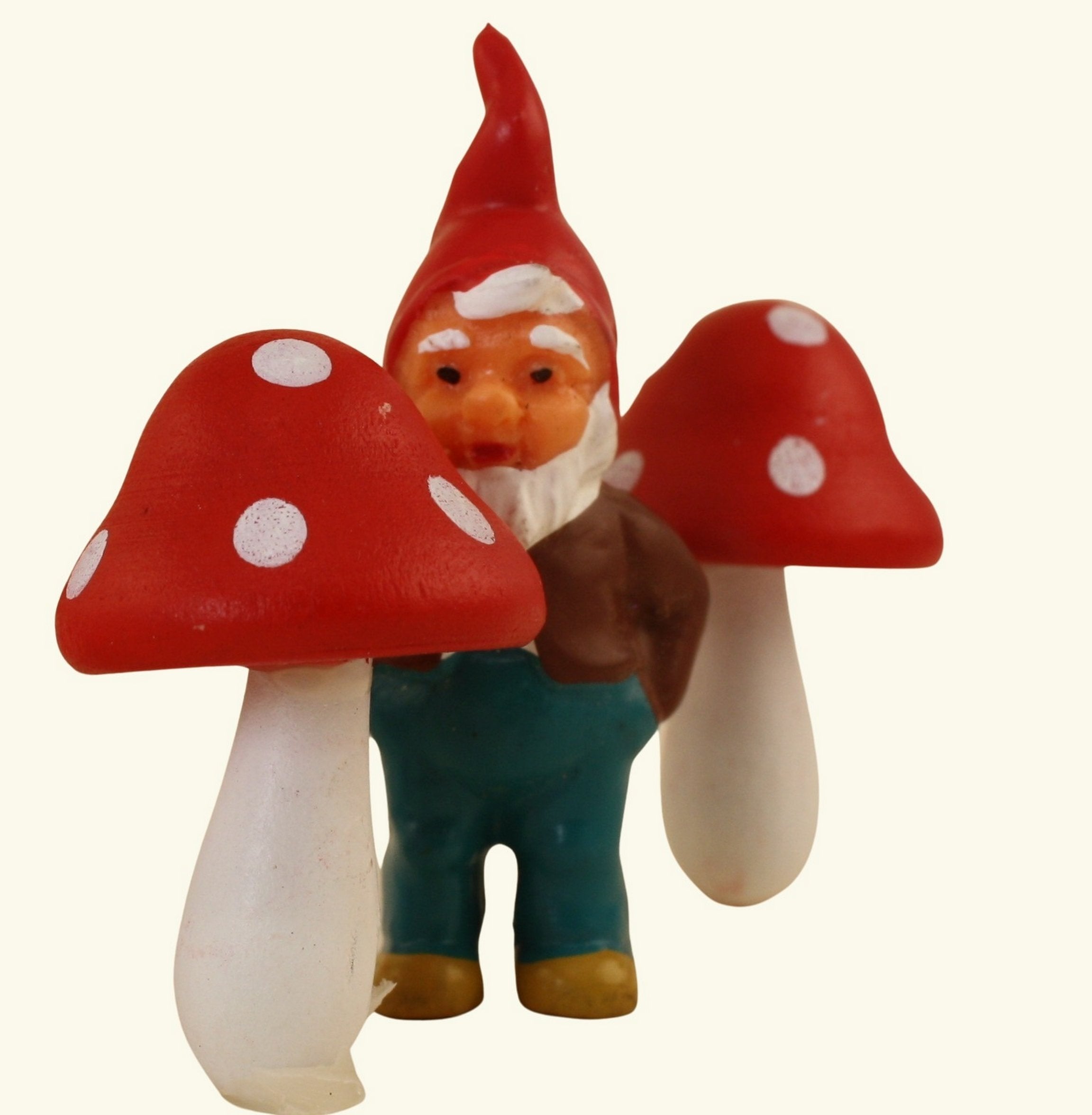 Red - Large 1.25" Wood - Hand Crafted - Mushrooms 218-0143