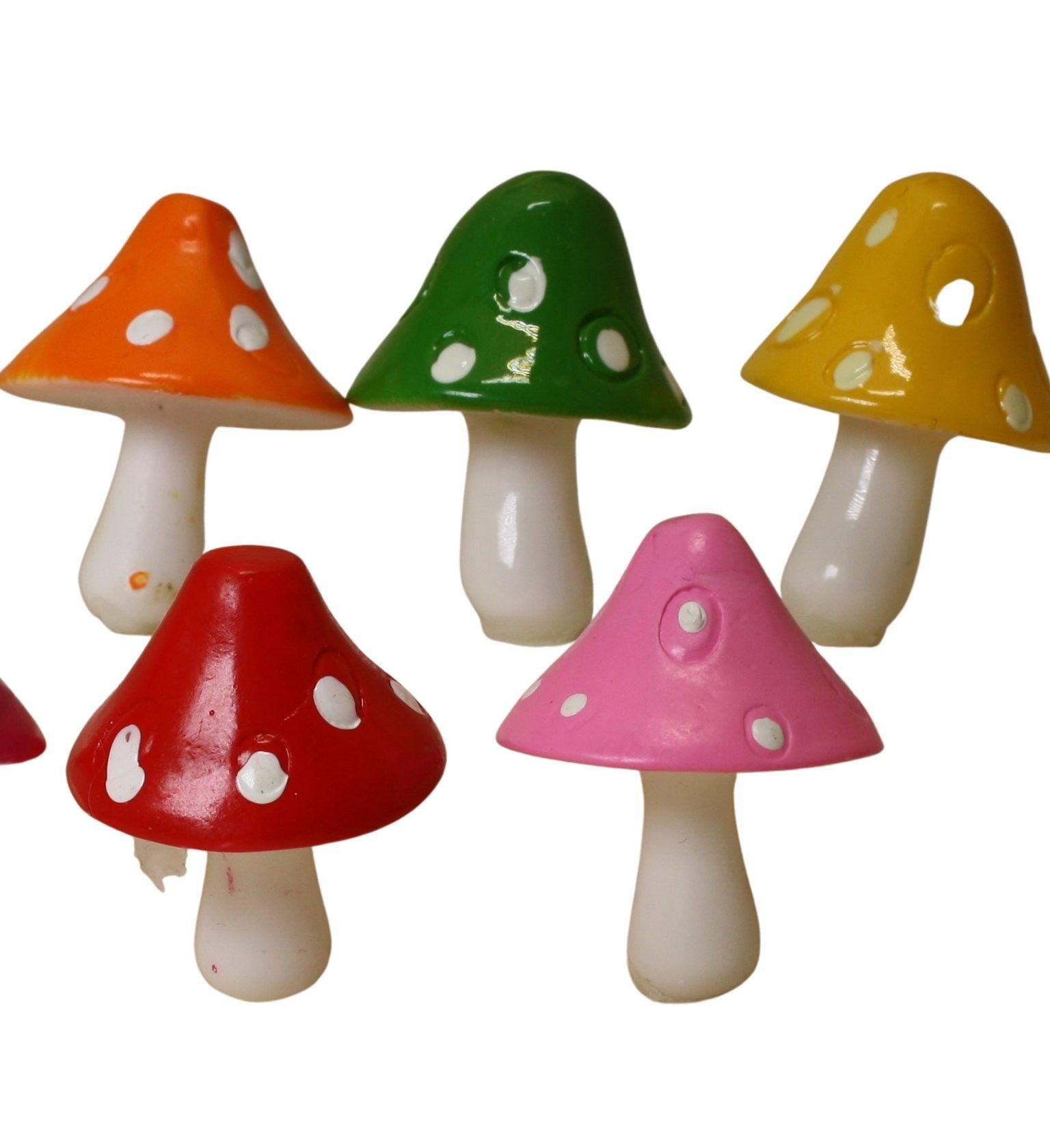 Colorful Mushroom Mix! - 1" Resin Mushrooms -16pcs - 218-0144