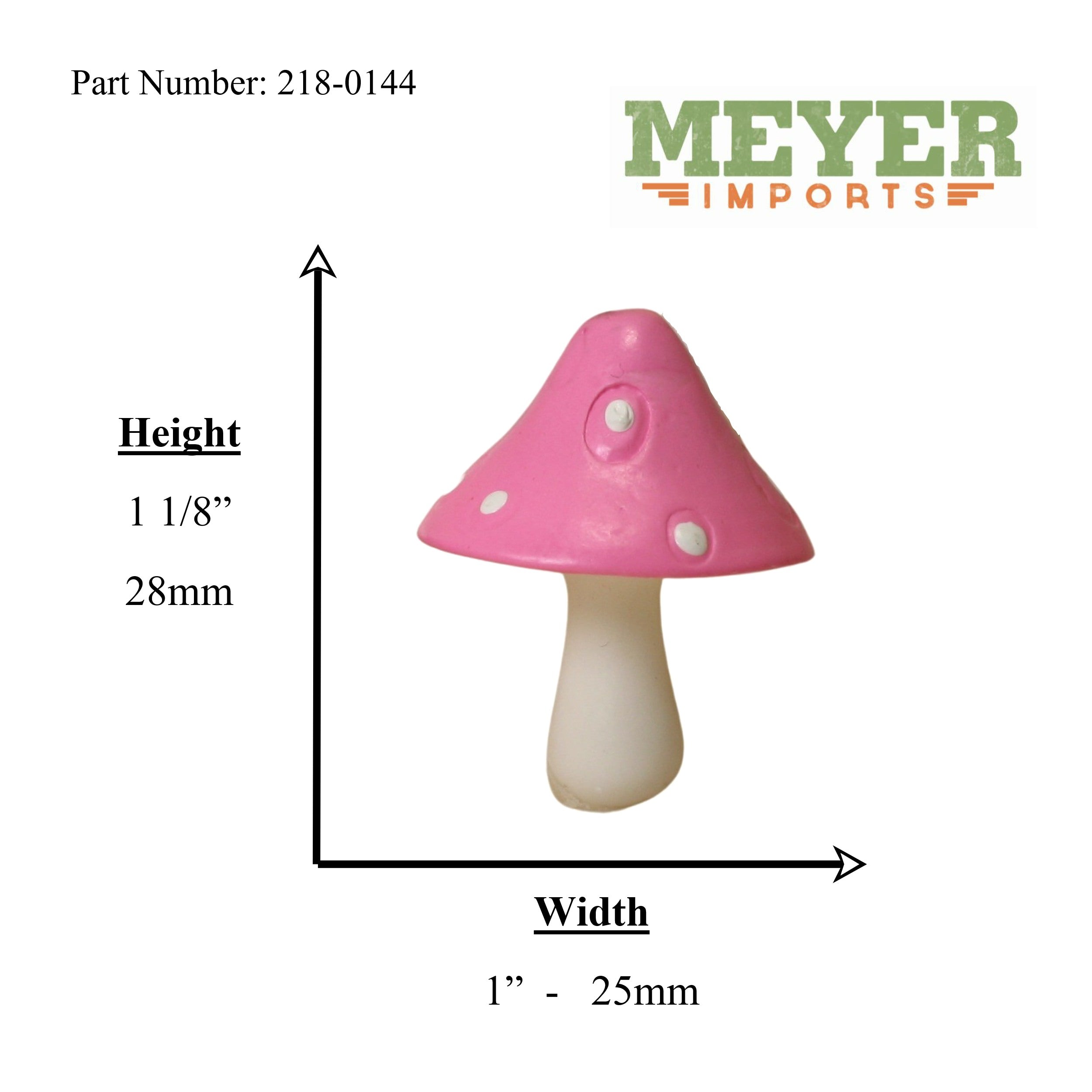 Colorful Mushroom Mix! - 1" Resin Mushrooms -16pcs - 218-0144