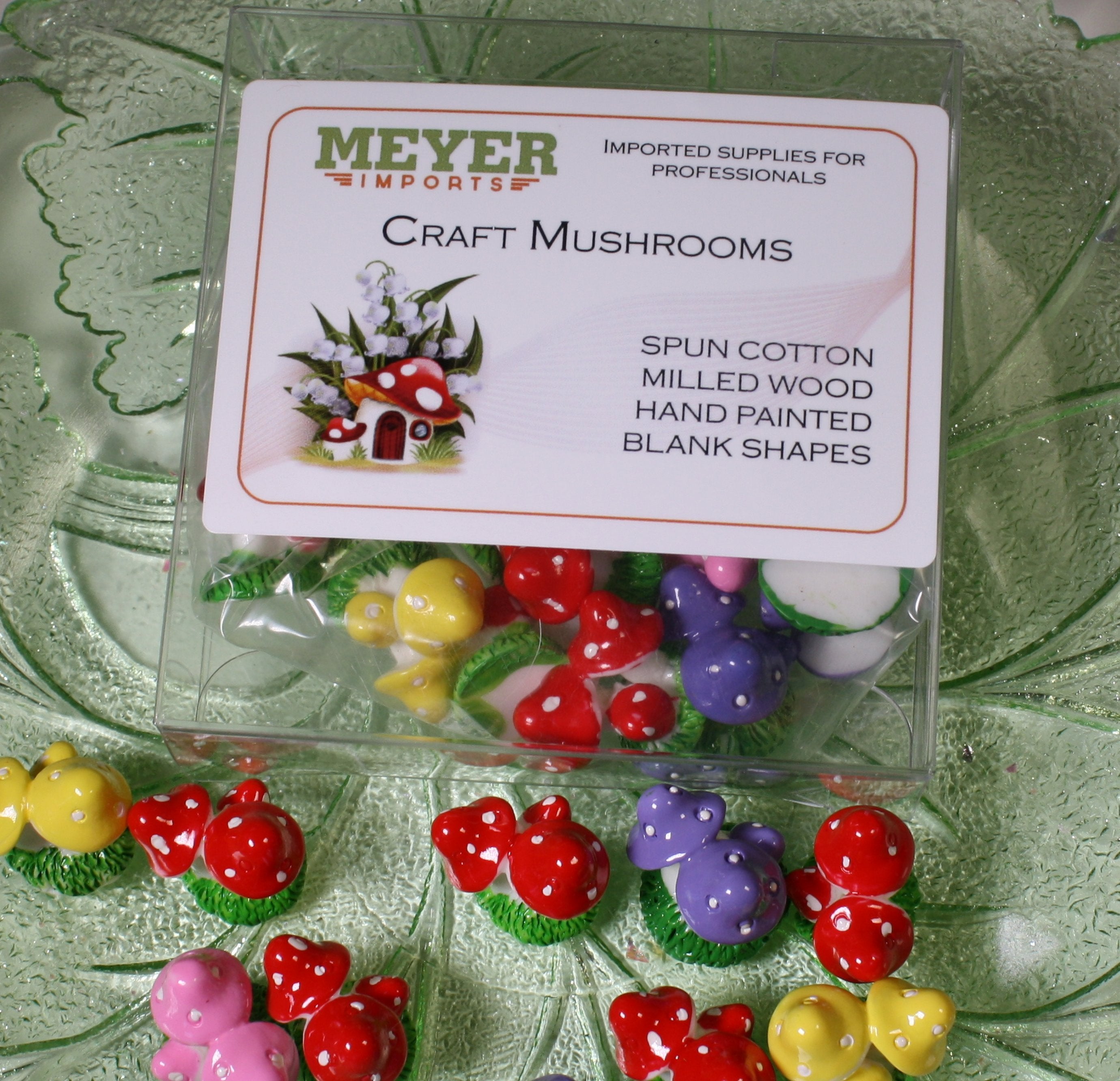 Mega-Mix  - Resin Hand Crafted Mushrooms! 10 pieces  218-0145