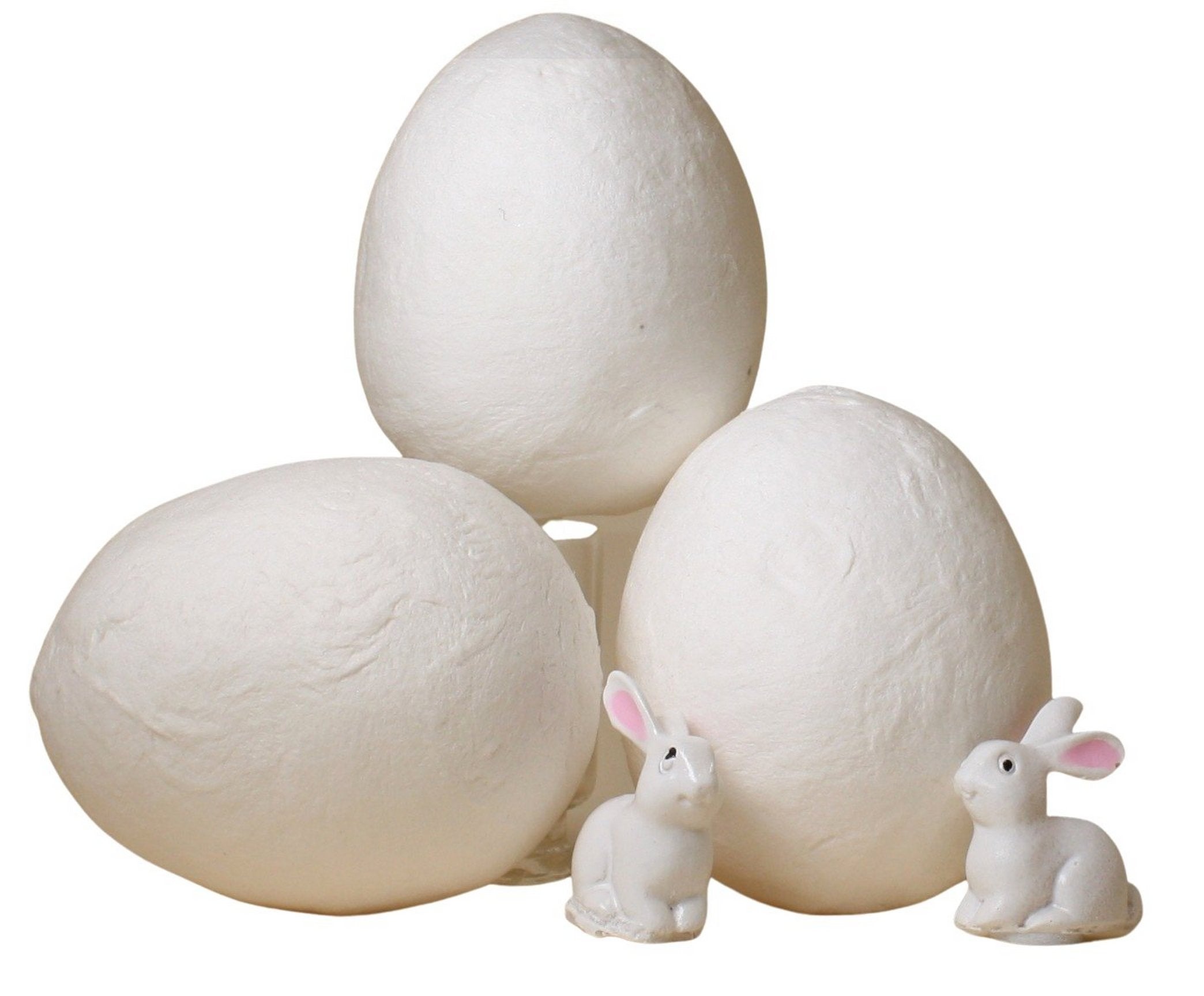 Eggs - Large - 2" White Spun Cotton - Set of 6 - 218-0161