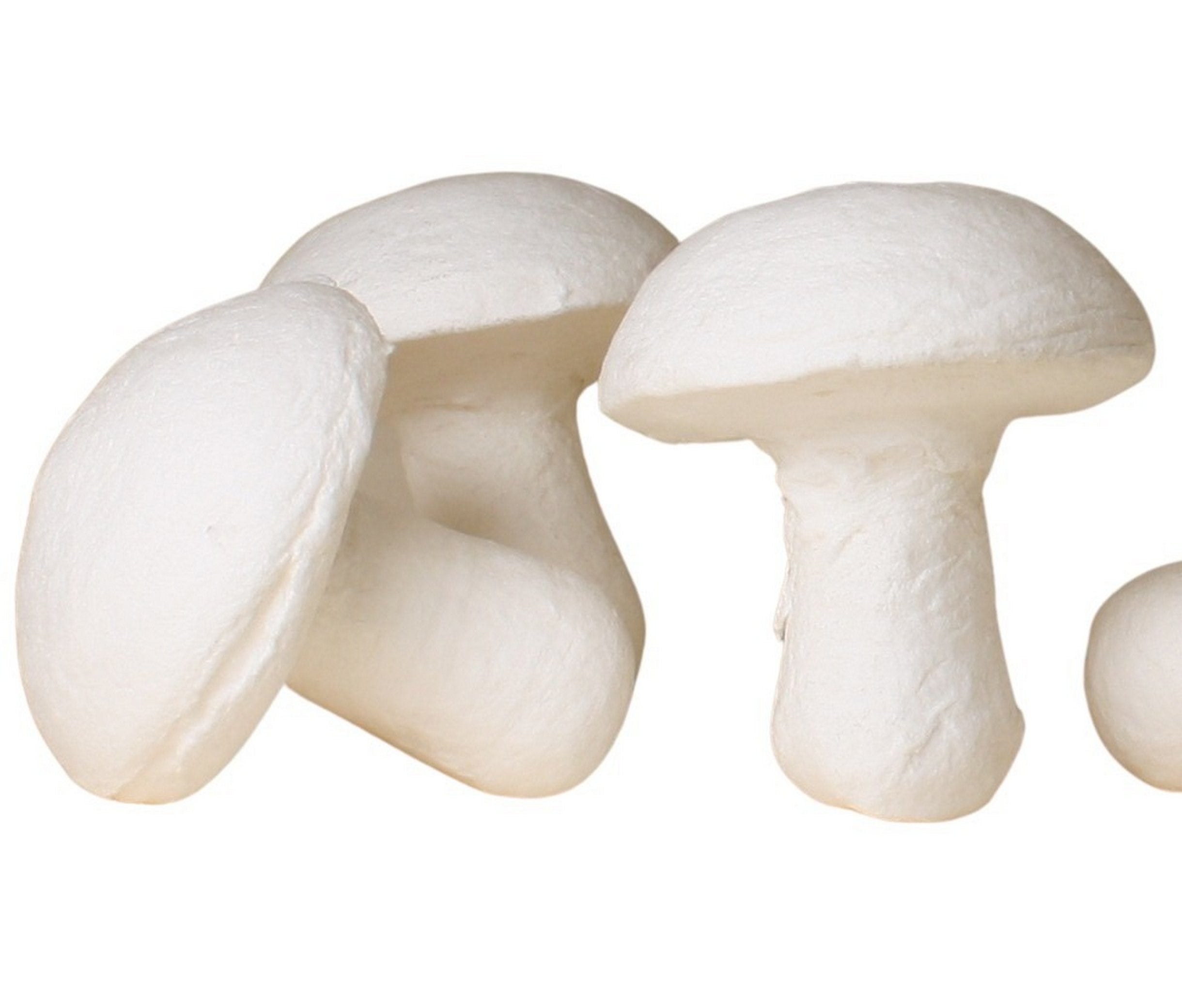 Mushrooms - Large - 1.5" White Spun Cotton - 10 Pcs - 218-0162