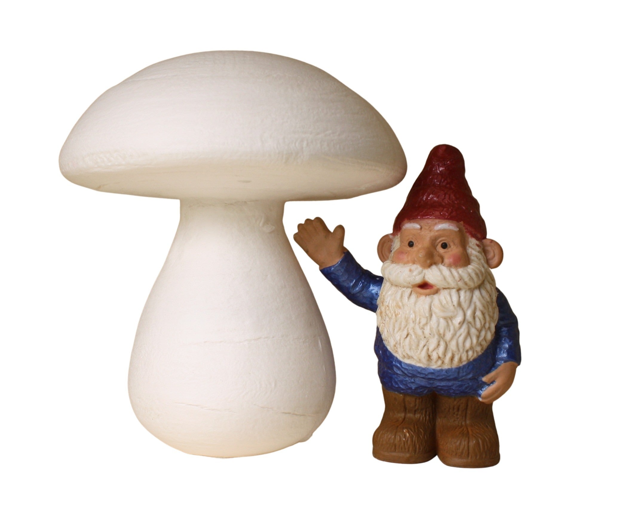 Mushrooms - HUGE - 3" White Spun Cotton - Set of 2 - 218-0163