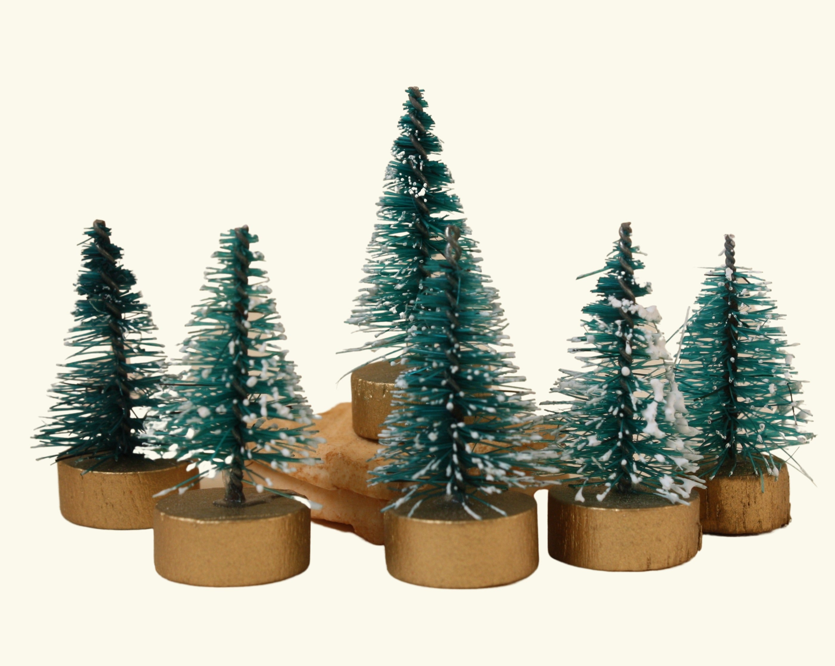 Micro Christmas Trees - Only 1" Tall - 6 Pcs - 218-0515