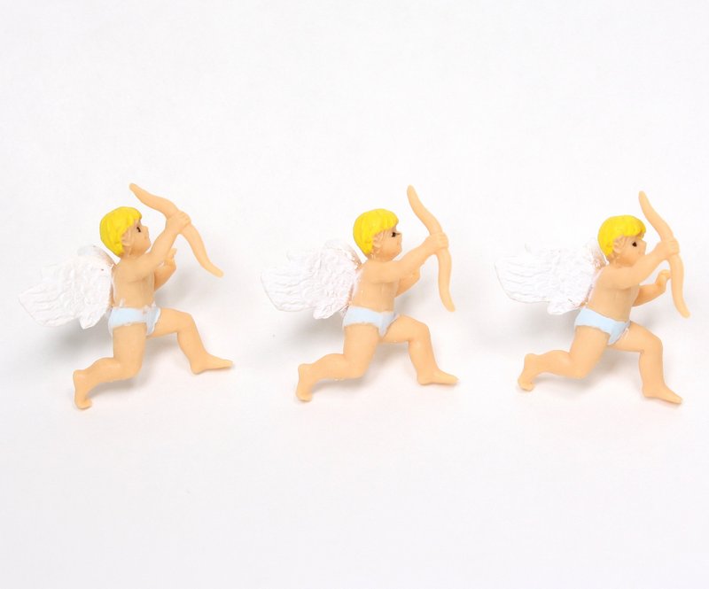 Miniature Cupid Figure - Wings - 1" Tall - Set of 4 - 234-0036