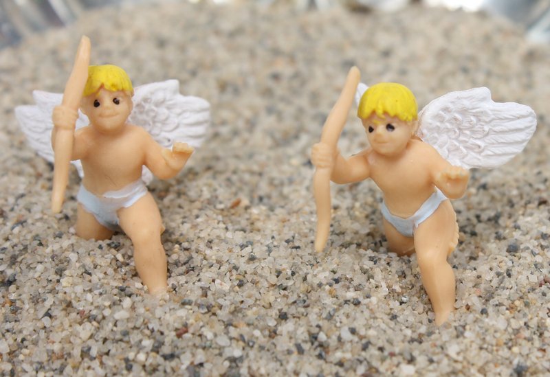 Miniature Cupid Figure - Wings - 1" Tall - Set of 4 - 234-0036