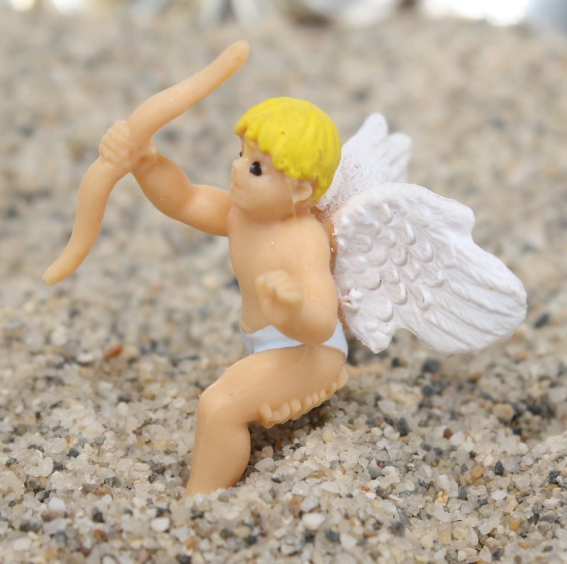 Miniature Cupid Figure with Wings - 1" Tall - Set of 4 - 234-003