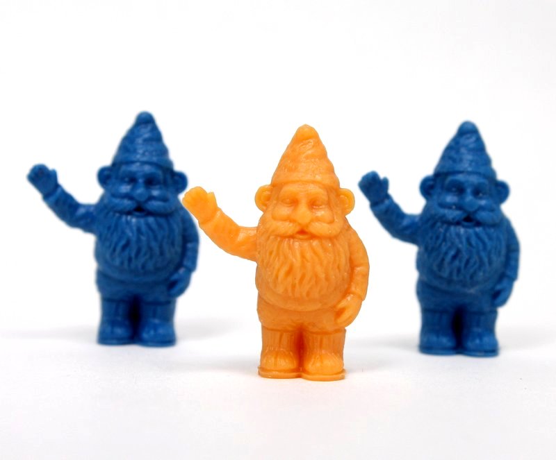 Gnomes 1" Tall - 2 Blue - 2 Orange - Set of 4 - 234-0169