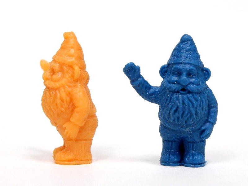 Gnomes 1" Tall - 2 Blue - 2 Orange - Set of 4 - 234-0169