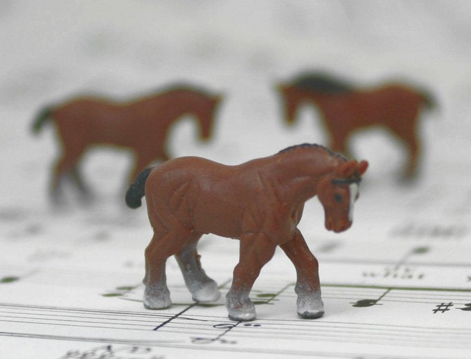 Horses - Clydesdales - Hand Painted -  Set of 4 - 234-0922