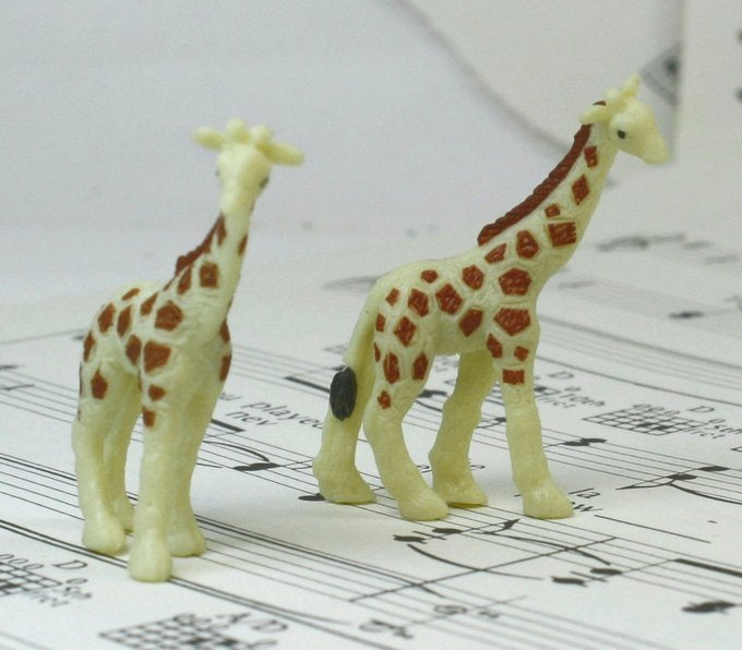 Giraffes Babies - Hand Painted -  Set of 4 - 234-2622