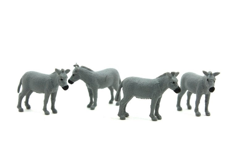 Donkeys  -  Set of 4 - 1" Tall - 235-2522