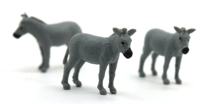 Donkeys  -  Set of 4 - 1" Tall - 235-2522