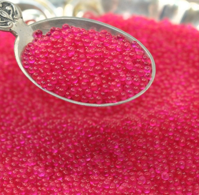 Clear Fuchsia - Glass Deco Beads (311-3017)