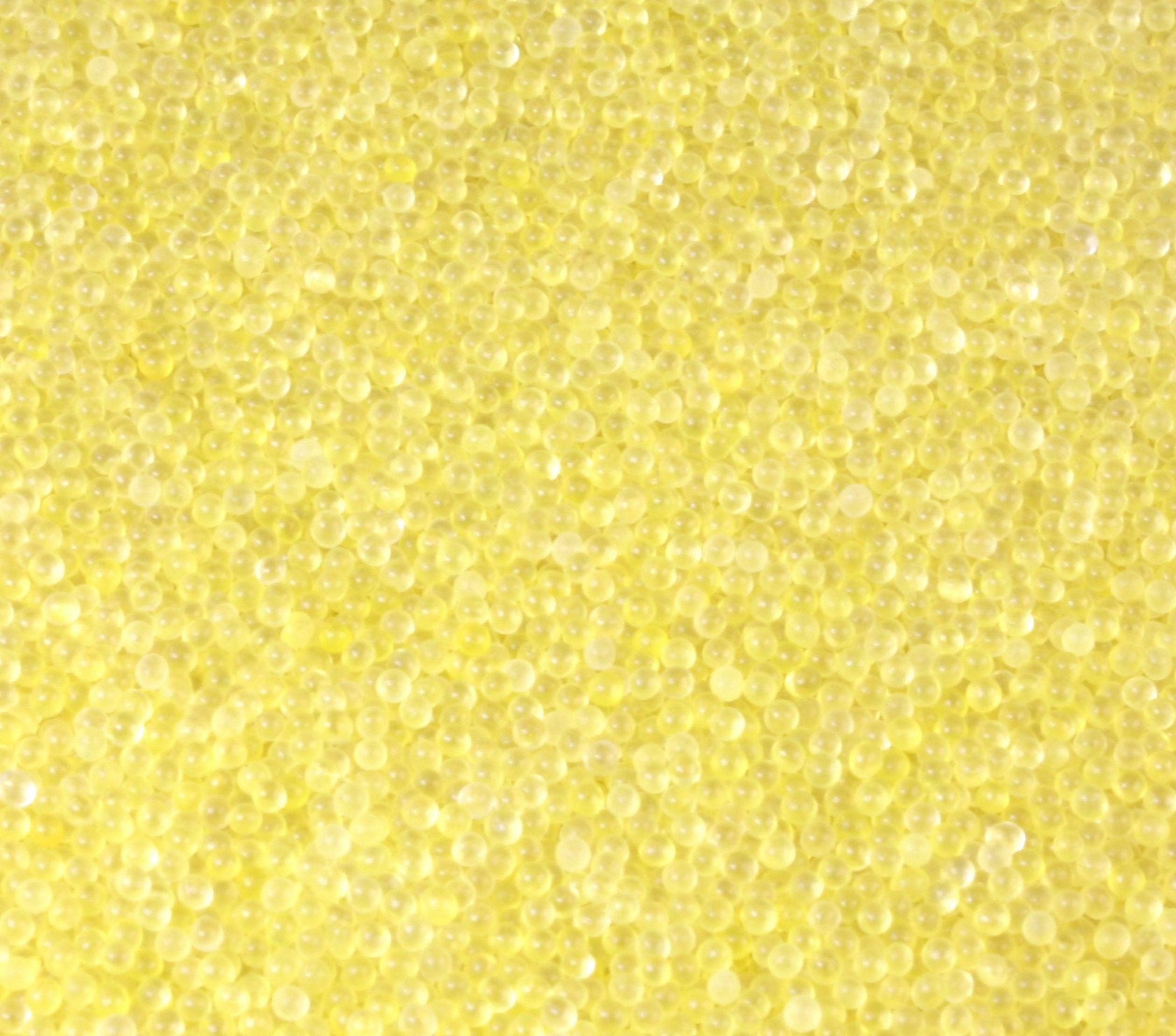 Yellow - Clear Yellow Glass Deco Beads (311-3023)