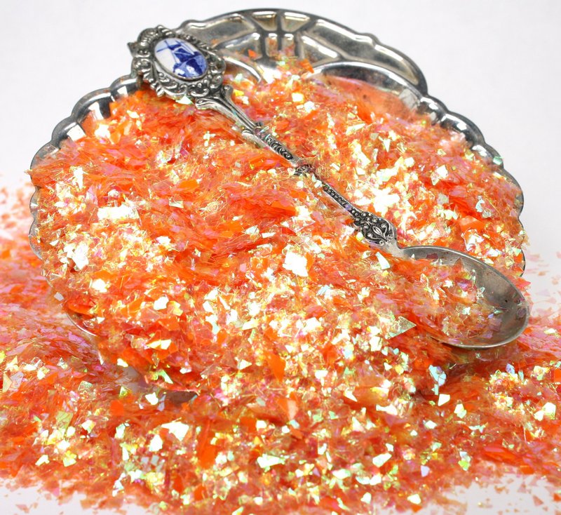 Orange - Iridescent Ice Flakes - 311-4352