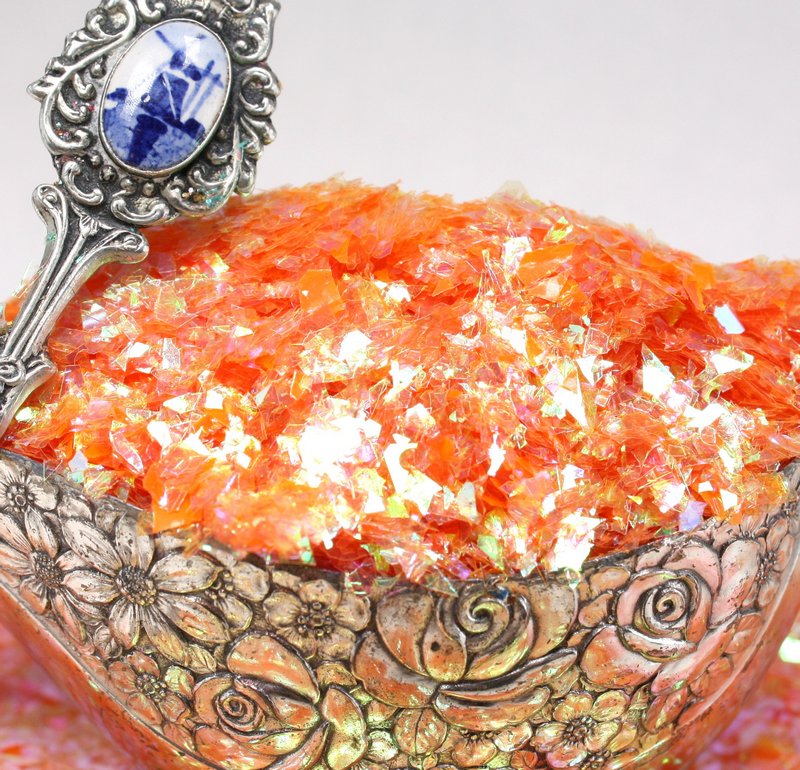 Orange - Iridescent Ice Flakes - 311-4352