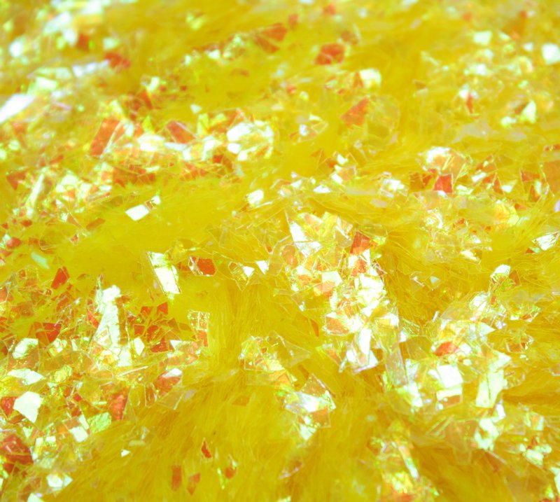 Bright Yellow - Iridescent Ice Flakes - 311-4355