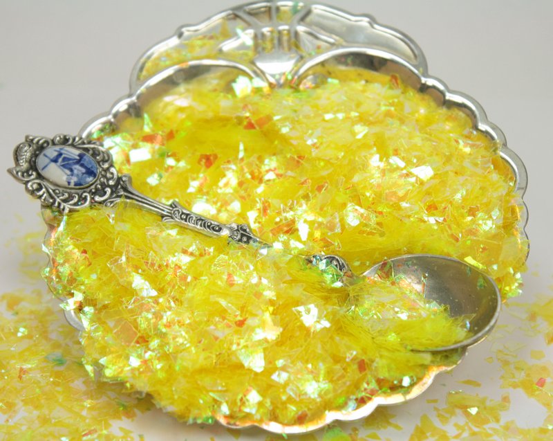 Bright Yellow - Iridescent Ice Flakes - 311-4355