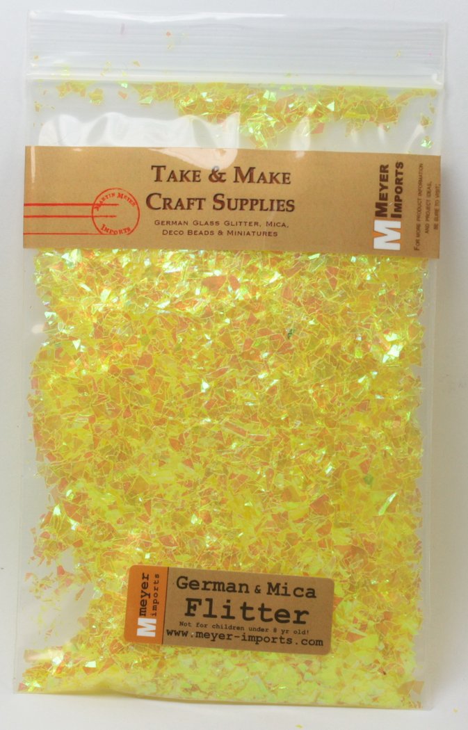 Bright Yellow - Iridescent Ice Flakes - 311-4355