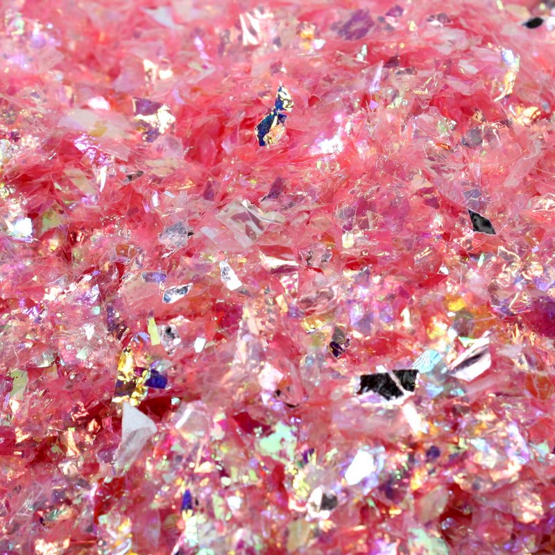 Pink - Light Pink - Iridescent Ice Flakes - 311-4374